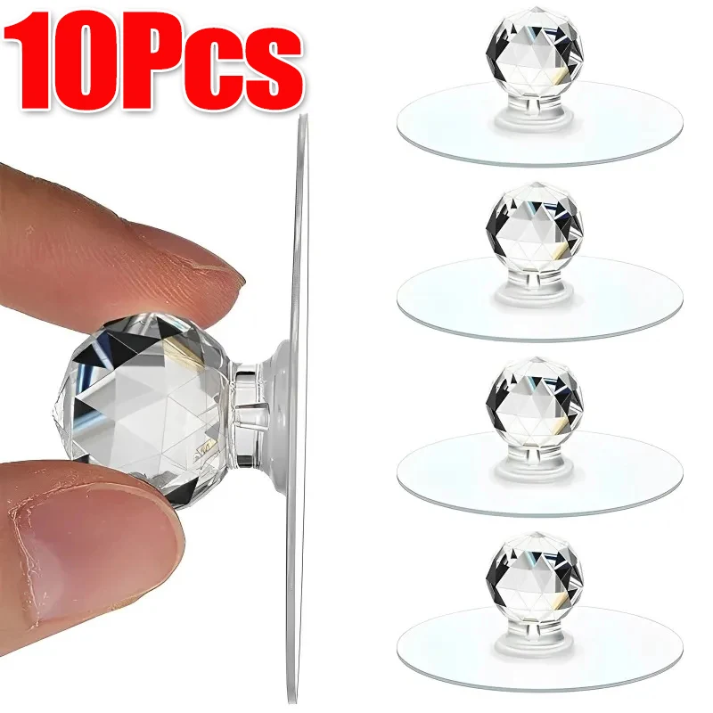 Drawer Organizer Peg - 10/2PCS Transparent Crystal Door Knobs Cabinet
