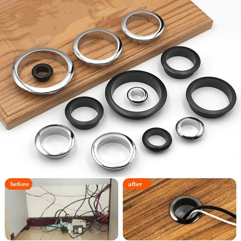 Furniture Hardware Outlet - Wire Hole Cover Computer Table Accessorie