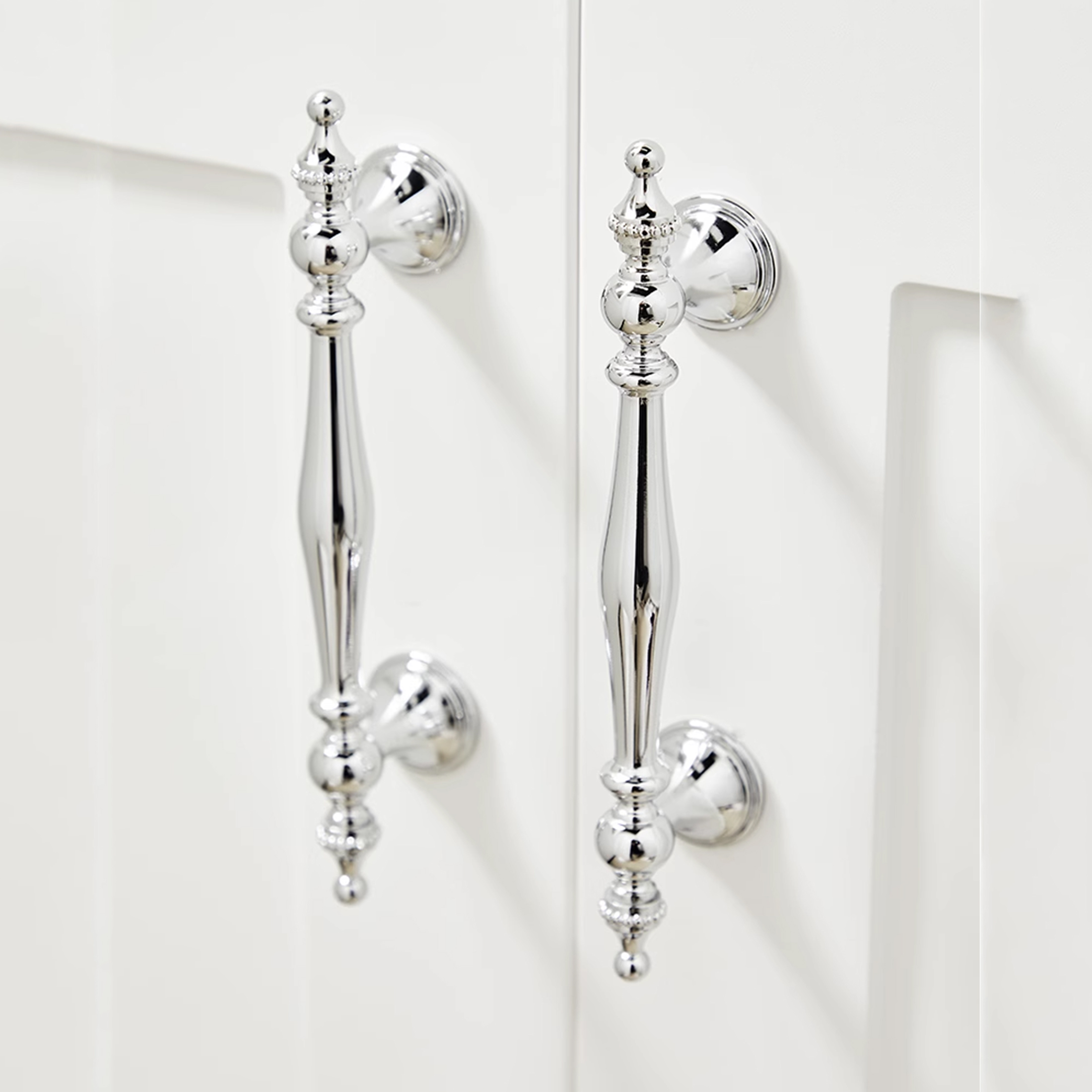 Unique Furniture Hardware - Nordic Bright Chrome Furniture Handles and