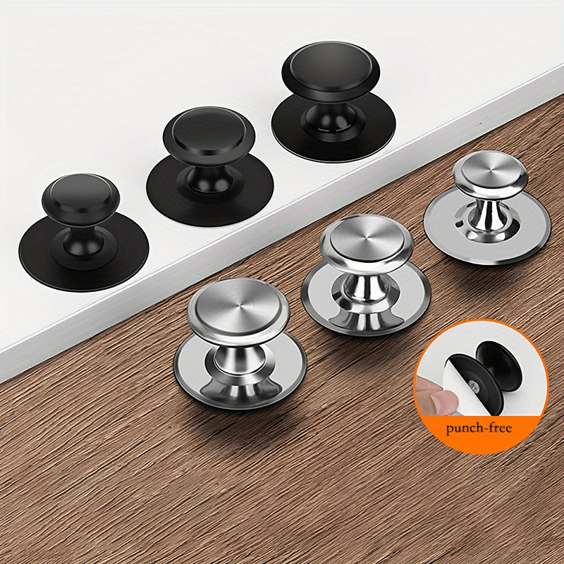 Drawer Organizer Peg - 12pcs Punch-free Drawer Handle Stainless Steel