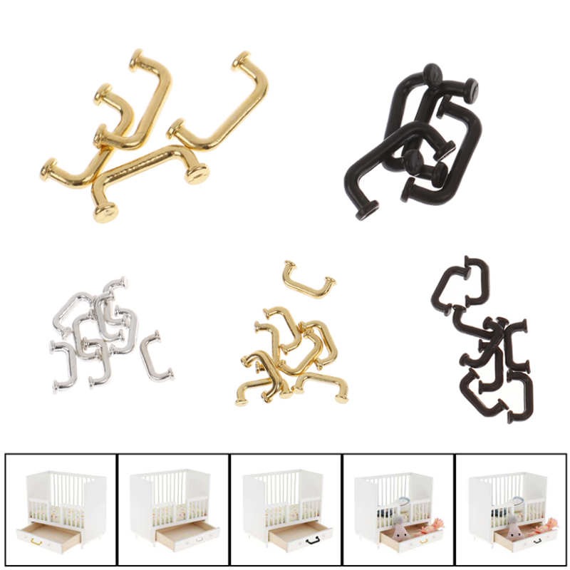 Furniture Hardware Fitting - 1:12 Miniature 4/8pcs Door Cabinet Closet