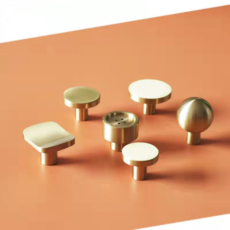 Furniture Hardware Parts - Modern Solid Brass Cabinet Kitchen Knobs