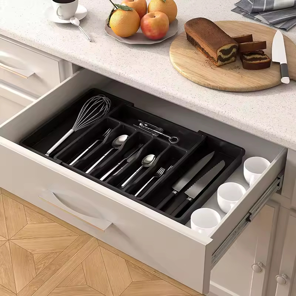 Drawer Organizer Peg - Adjustable Flatware Organizer Upgraded - Utensil