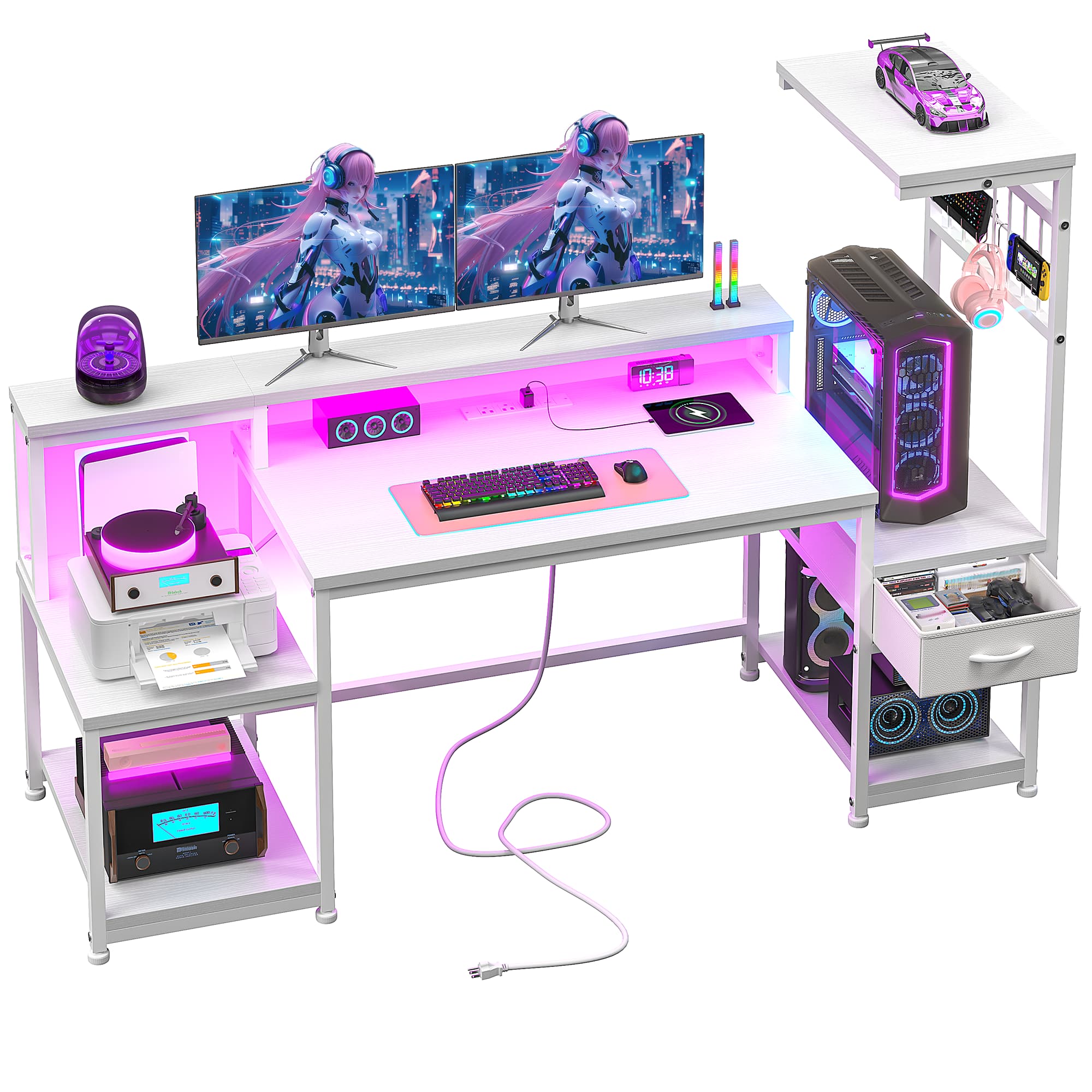 EnHomee 55“ LED Gaming Compute - Drawer Organizer Peg recensie en prijs