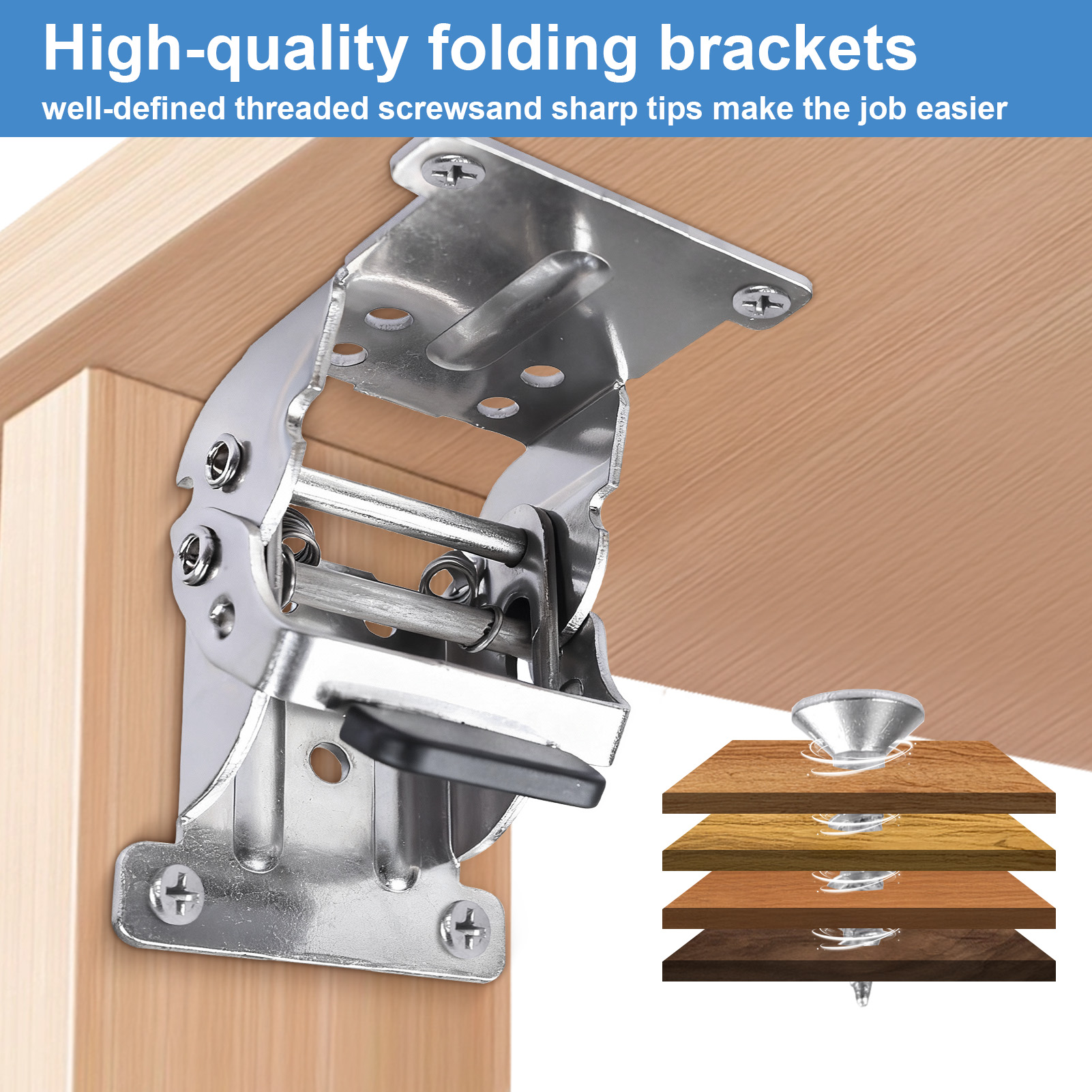 2/4PCS Folding Leg Hinge Brack - Corner Bracket Angle recensie en prijs