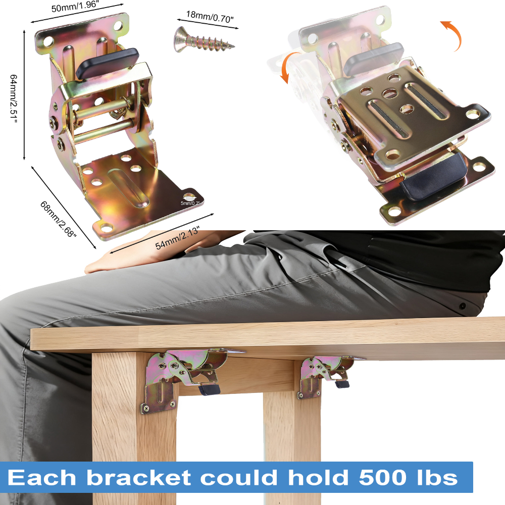2/4PCS Folding Leg Hinge Brack - Corner Bracket Angle recensie en prijs