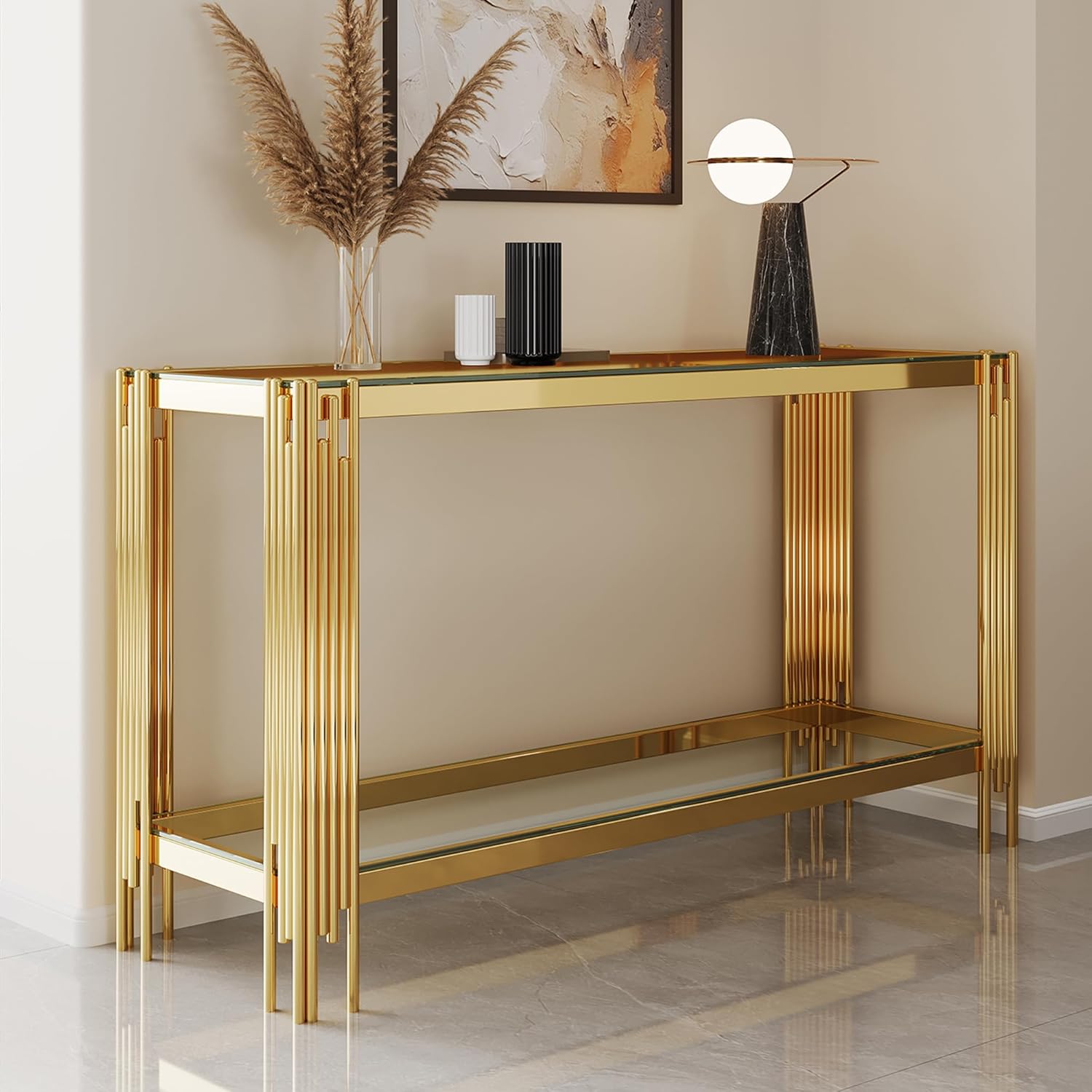 Glass Console Table, Modern En - Furniture Hardware Feet recensie en prijs