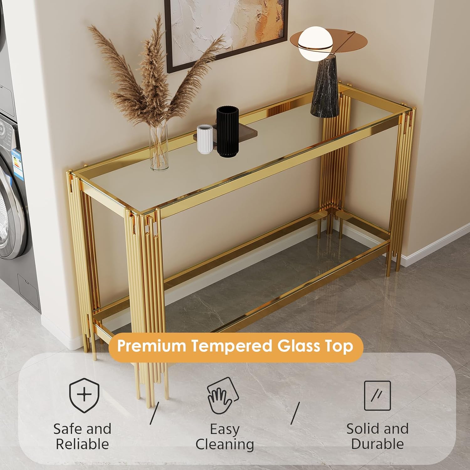 Glass Console Table, Modern En - Furniture Hardware Feet recensie en prijs