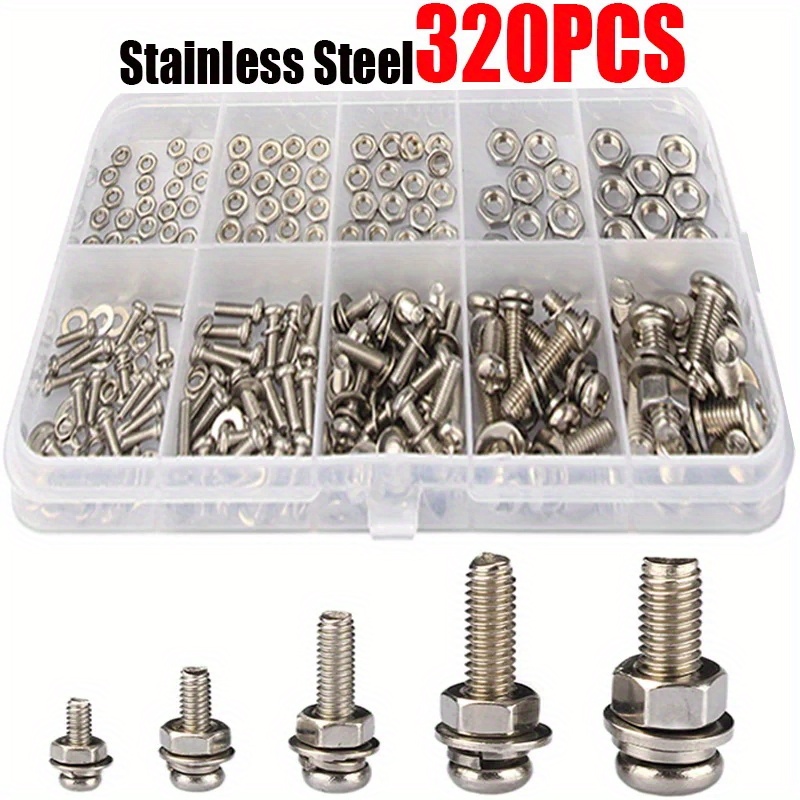 120/320 Piece Nut and Bolt Set - Furniture Joinery Hardware recensie en prijs