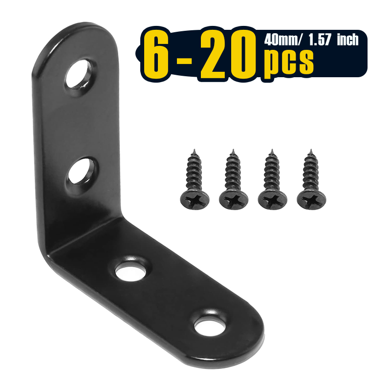 6-20 Pcs Black Corner Brace L  - Corner Bracket Angle recensie en prijs