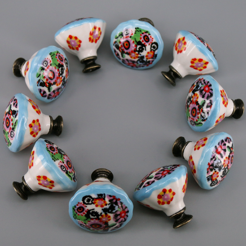 10PCS Colored Ceramic Knobs Un - Unique Furniture Hardware Pulls recensie en prijs