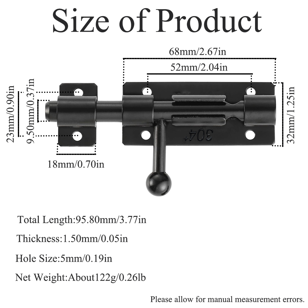 304 Stainless Steel Barrel Bol - Barrel Bolt Slide recensie en prijs