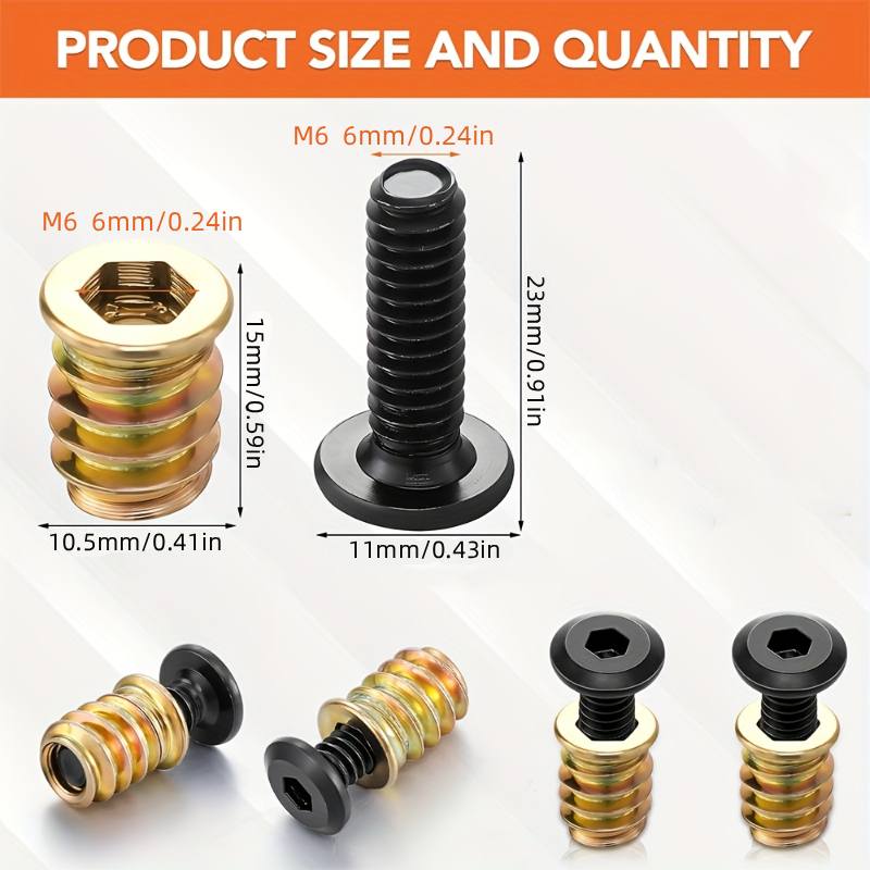 10PCS Threaded Inserts Nut Com - Furniture Hardware Threaded Inserts recensie en prijs