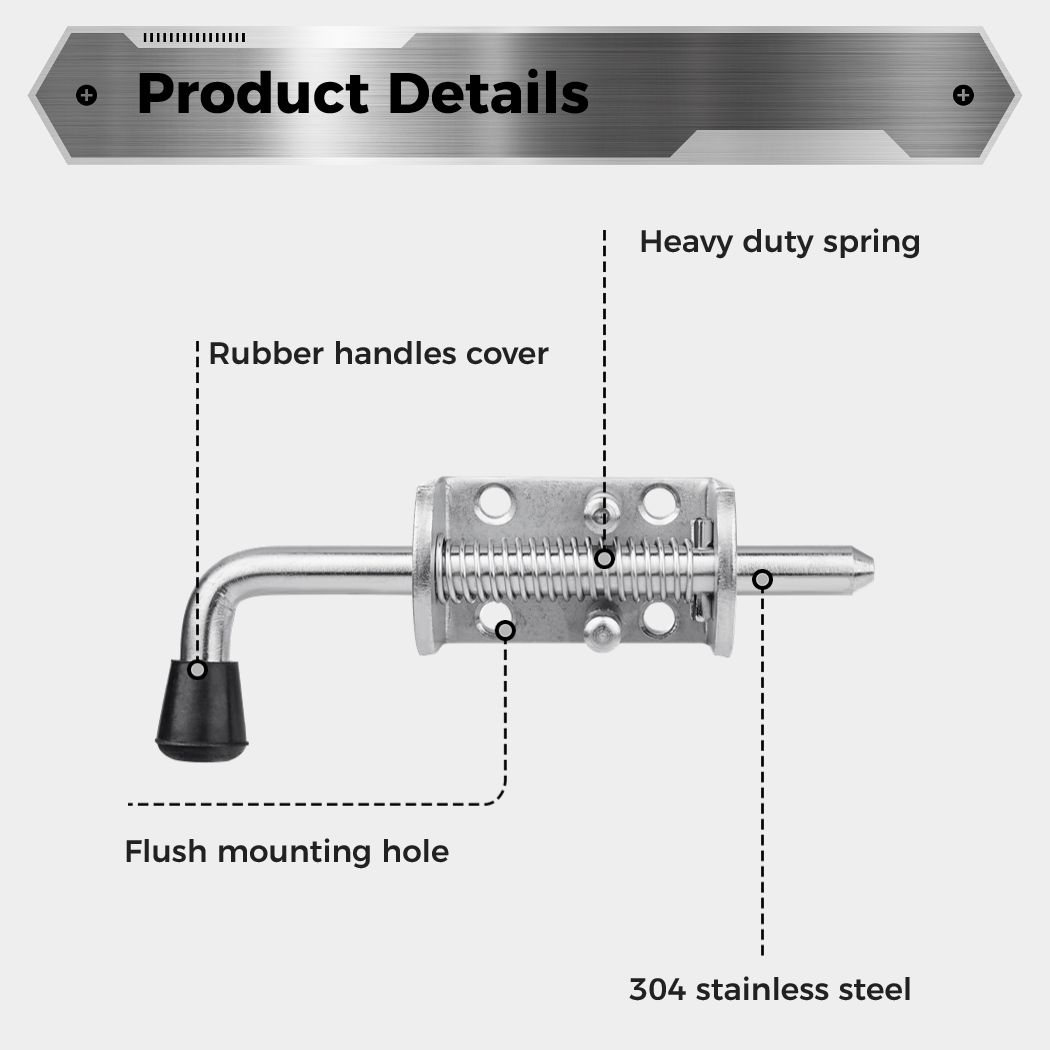 2Pcs Spring Loaded Latch Pin S - Barrel Bolt Slide recensie en prijs