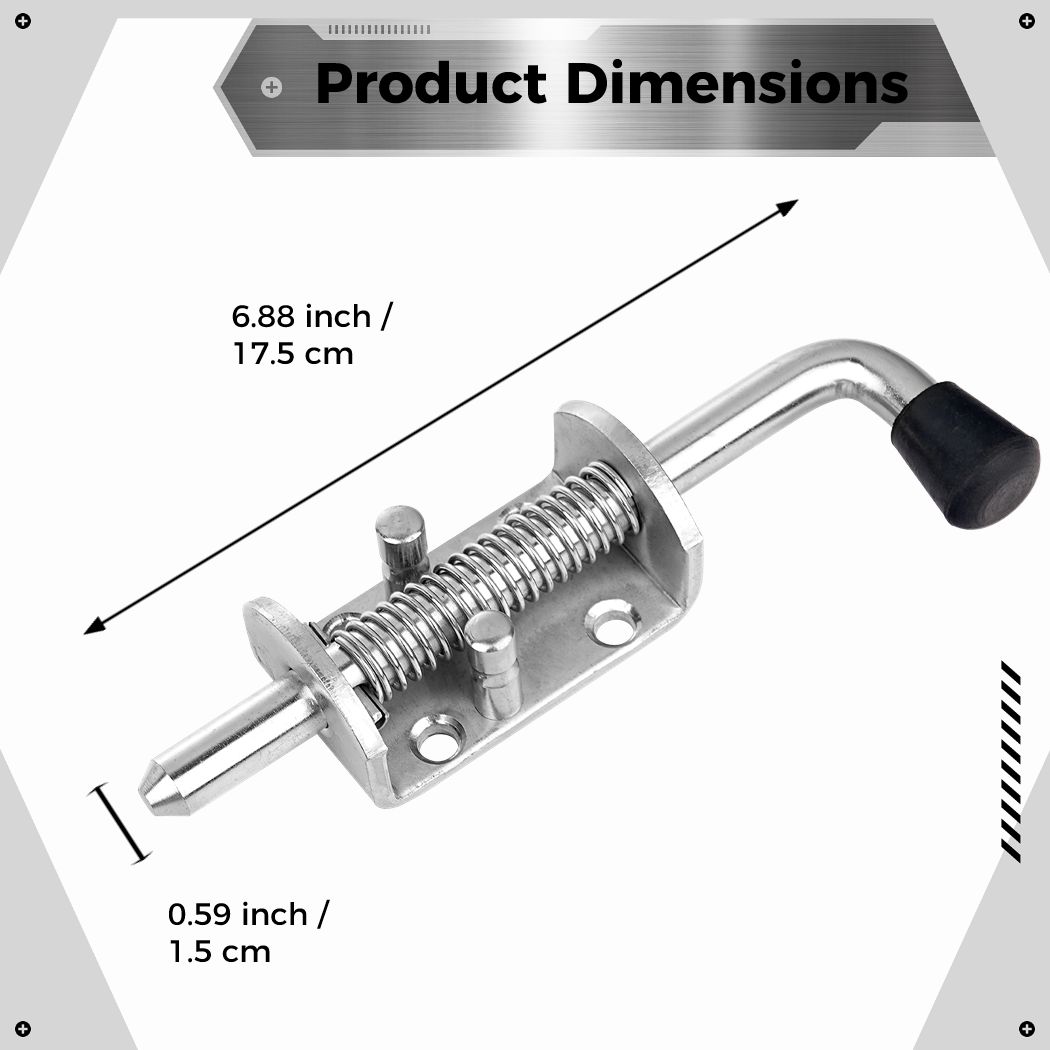 2Pcs Spring Loaded Latch Pin S - Barrel Bolt Slide recensie en prijs