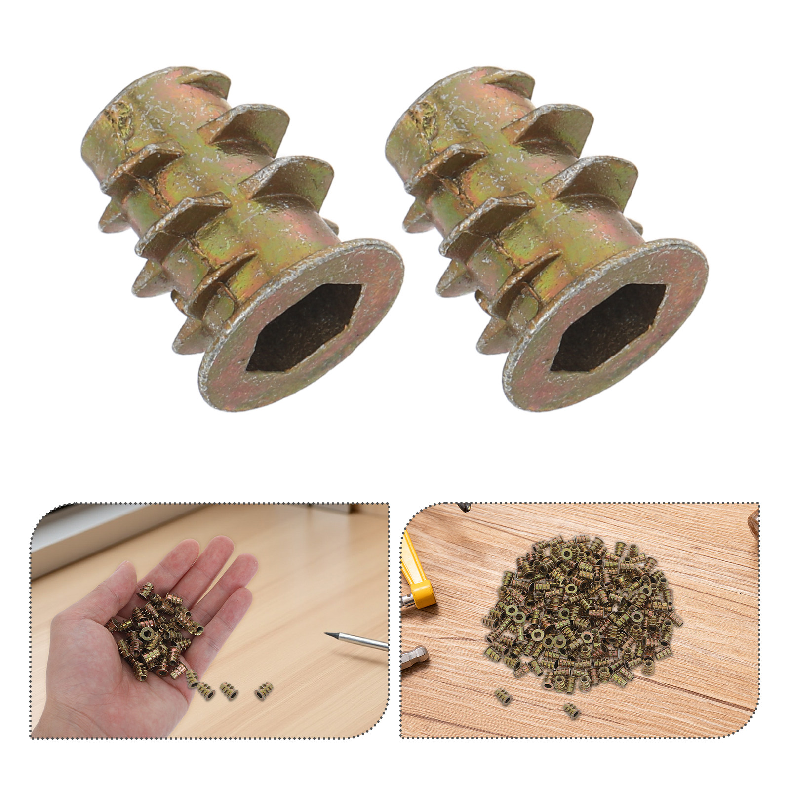200Pcs M4x10mm Zinc Alloy Hex  - Furniture Hardware Threaded Inserts recensie en prijs