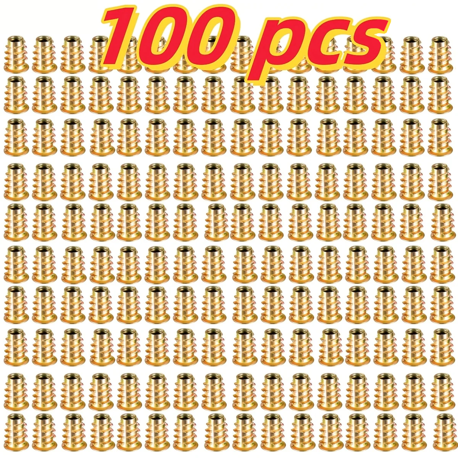 100-Pack M4/M5/M6 Threaded Ins - Furniture Hardware Threaded Inserts recensie en prijs