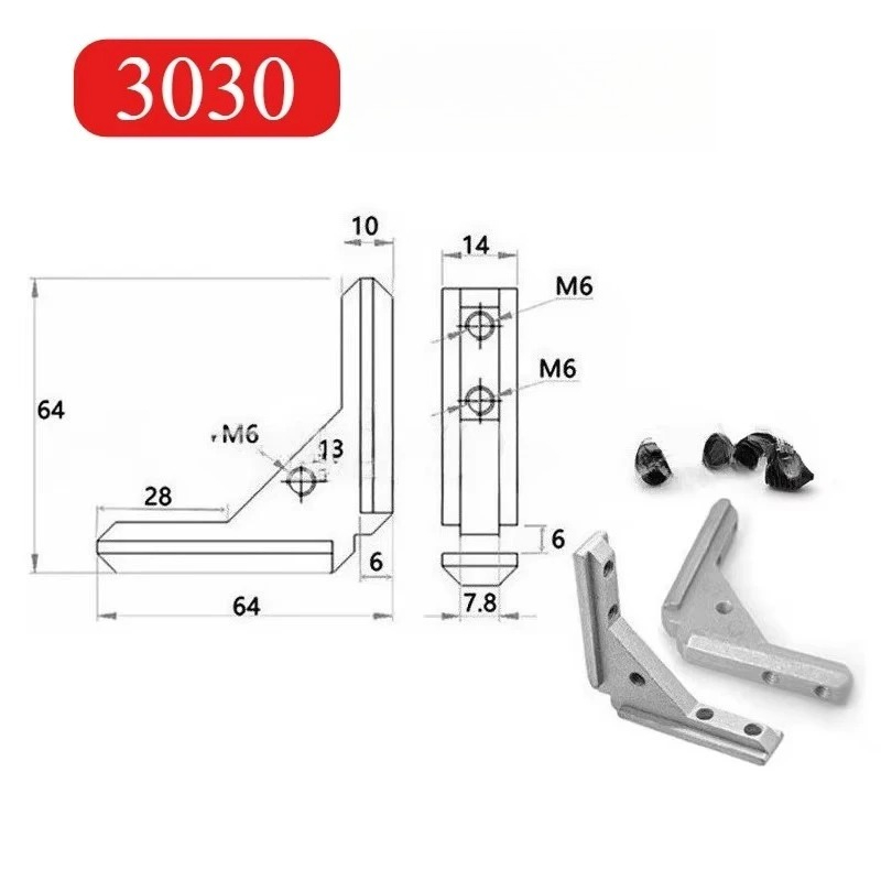 2020 3030 4040 Aluminum Profil - Corner Bracket Angle recensie en prijs