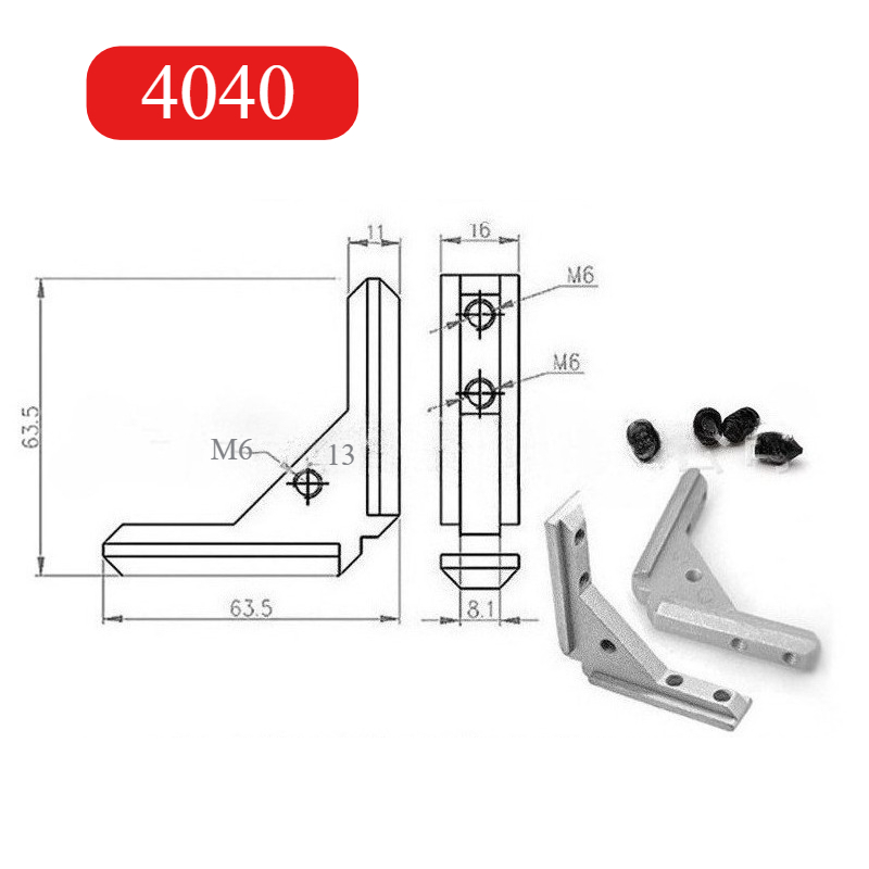 2020 3030 4040 Aluminum Profil - Corner Bracket Angle recensie en prijs