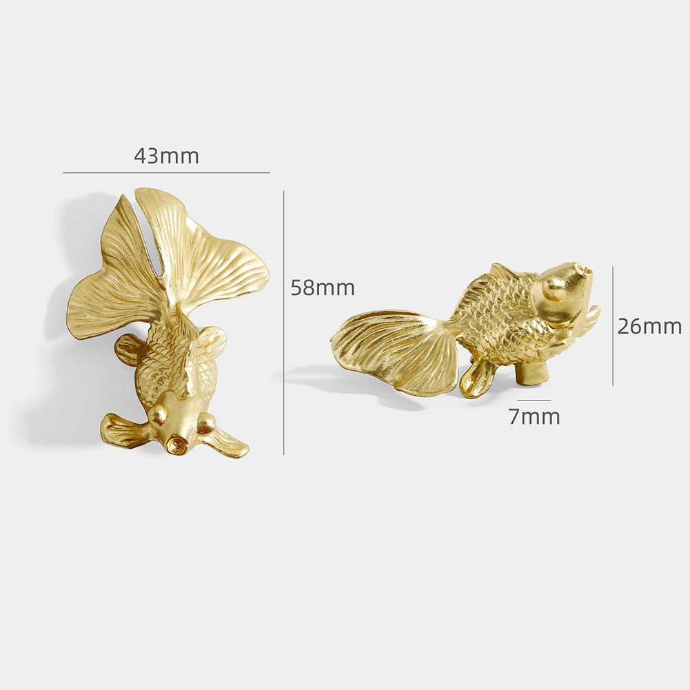 1pc Goldfish Knob Solid Brass  - Unique Furniture Hardware Pulls recensie en prijs