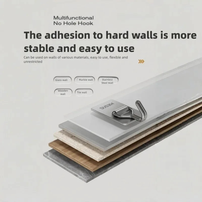 Adhesive Wall Hooks Stainless  - Furniture And Kitchen Hardware Fitting recensie en prijs