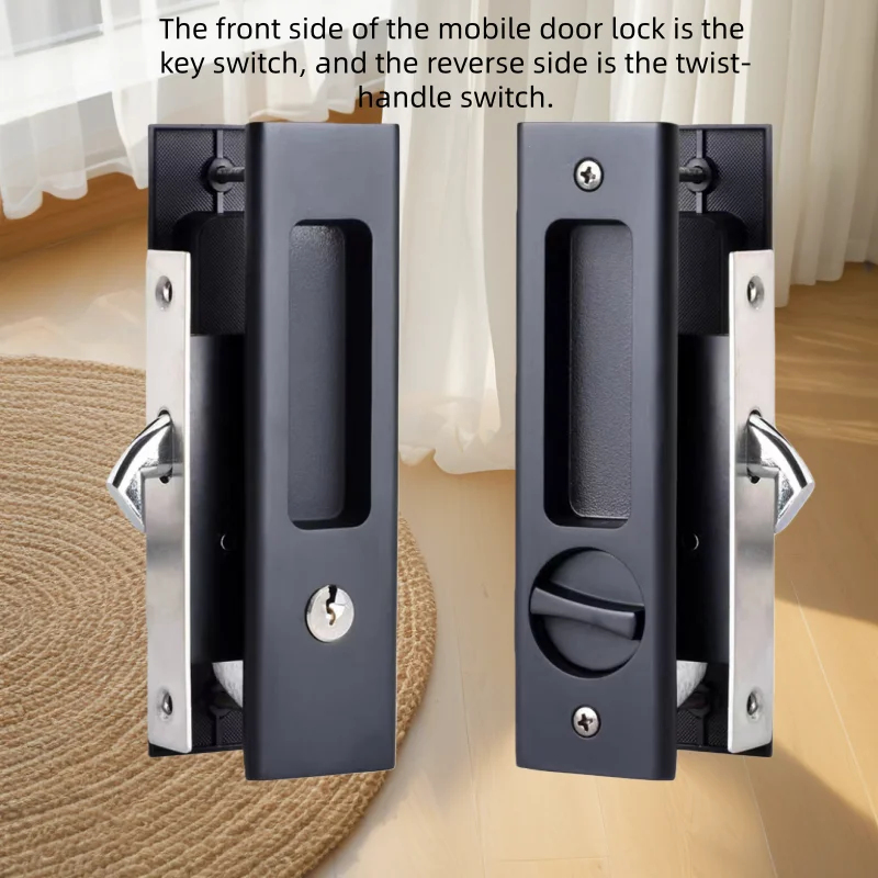 Sliding Door Lock Black Indoor - Furniture And Kitchen Hardware Fitting recensie en prijs