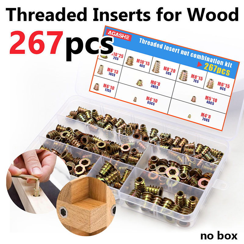 267pcs Hex Drive Threaded Inse - Furniture Hardware Threaded Inserts recensie en prijs